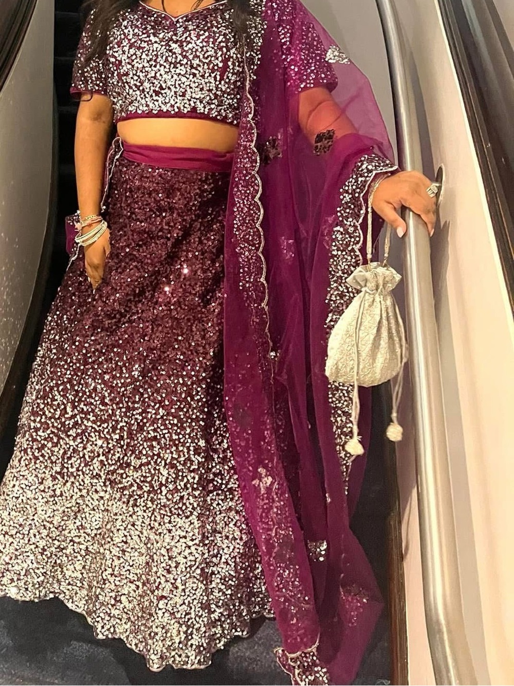 Sequined Ombre Lehenga
